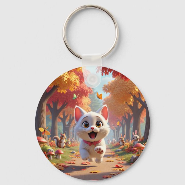 Chaveiro Running Wild: The Forest Cat Tote, wild spirit (Frente)