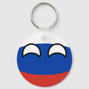 Chaveiro Rússia Geeky de tensão engraçada Countryball