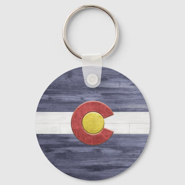 Chaveiro Rustic Colorado Flag (Frente)