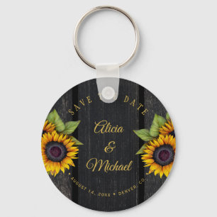 Chaveiro Rústico girassol latido de madeira casada salva da