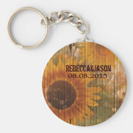 Chaveiro rústico papelão país girassol favor do casamento