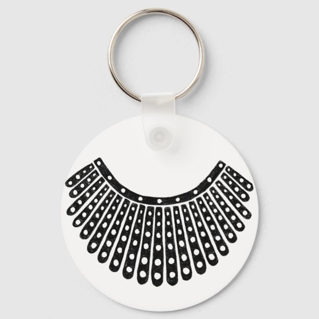 Chaveiro Ruth Bader Ginsburg - Colarinho RBG notório (Frente)