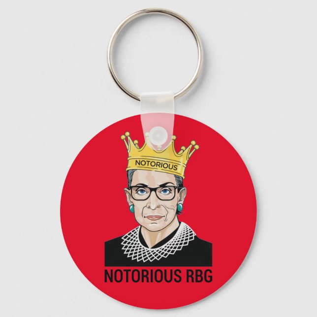 Chaveiro Ruth Bader Ginsburg - RBG notória (Frente)