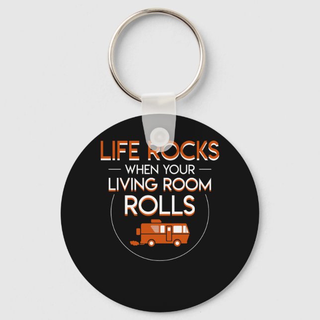 Chaveiro RV Camping Life Rocks Sala de Vida Roles (Frente)