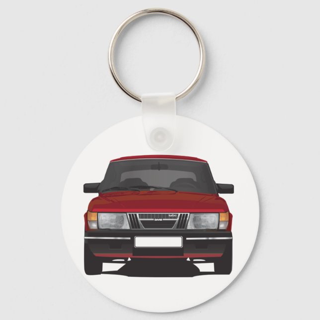 Chaveiro Saab 900 turbo (vermelho) (Frente)