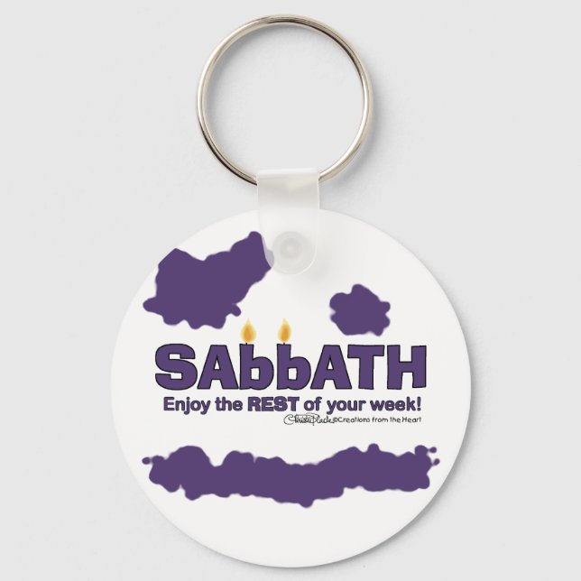 Chaveiro Sabá com velas - Aproveite o REST da sua semana (Frente)