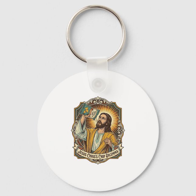 Chaveiro Saco de Batata Frita Vazio de Jesus Comida de Bêba (Frente)