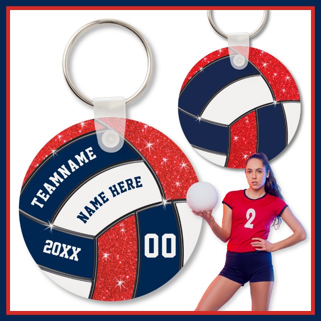 Chaveiro Sacolinhas de Brindes para Equipe de Volei, Volei (End of season gifts for volleyball team. Volleyball team gift ideas. Red, Volleyball treat ideas.)