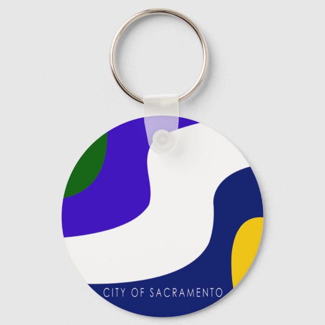 Chaveiro Sacramento (California) City flag Keychain (Frente)