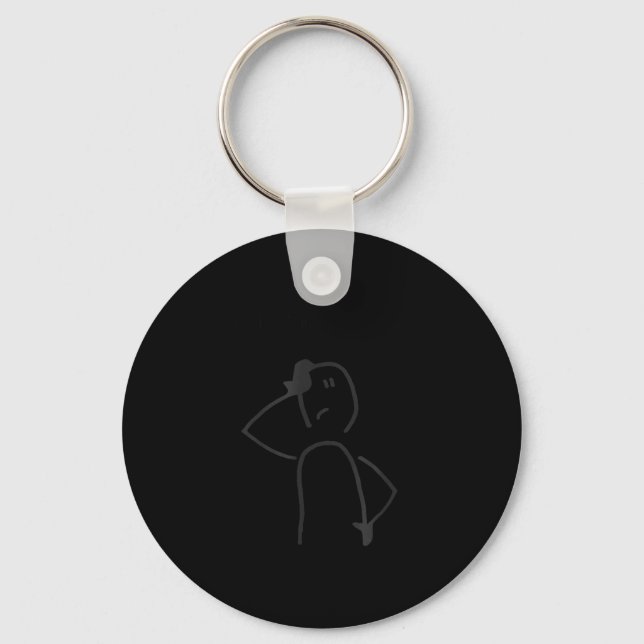 Chaveiro Sad Stick Figure Fisherman No Fishing Today Father (Frente)