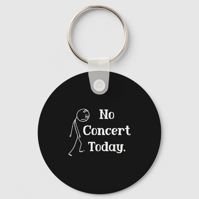 Chaveiro Sad Stick Figure Music Concert Lovers Tee - No Con (Frente)
