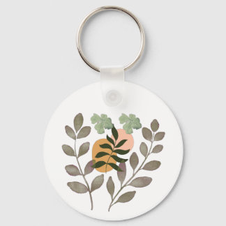 Chaveiro "Sage Harmony | Arte Botânica Moderna de Folhas pa