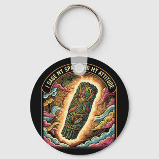 Chaveiro Sage My Space and My Attitude Smudging Cleansing A