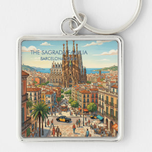 Chaveiro Sagrada Familia Barcelona Espanha Viagem Arte Vint