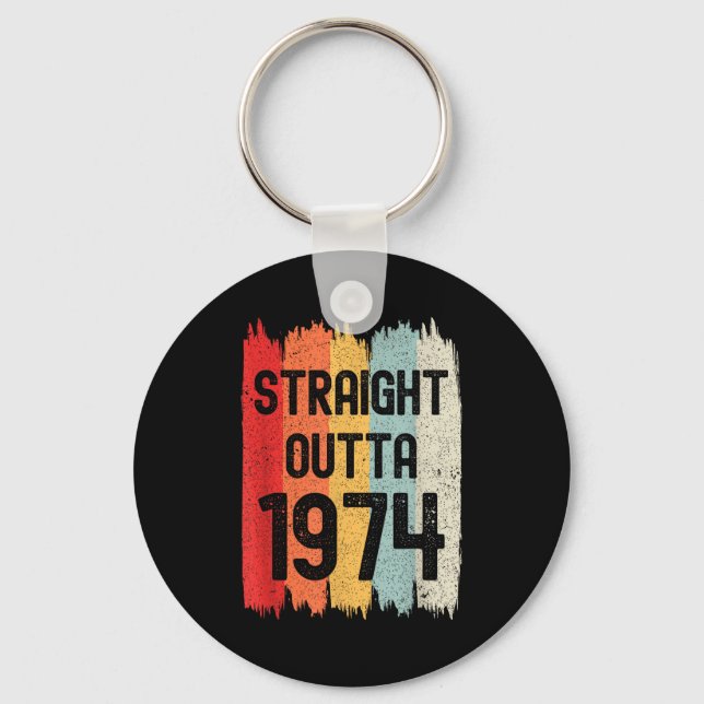 Chaveiro Sai direto de 1974 Piada Aniversário Retro Incríve (Frente)