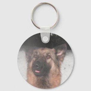 Chaveiro Saída da língua de fixação do German shepherd de c
