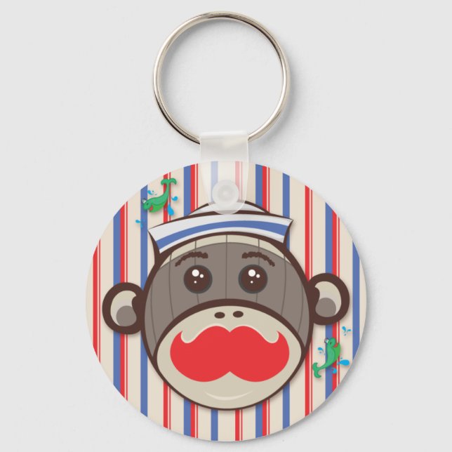 Chaveiro Sailor Sock Monkey Keychain (Frente)