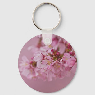 Chaveiro Sakura Flores de Cerejeira Rosa Pálido Reflexos