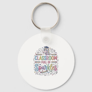 Chaveiro Sala de Aula de Unicórnio Cheia de Brilhos Merch O