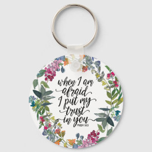 Chaveiro Salmo 56:3 Quando tenho medo de depositar minha co