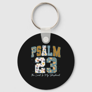 Chaveiro Salmo Cristão 23 Retro O Senhor é Meu Pastor B