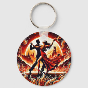 Chaveiro Salsa Dance no Inferno Keyring - Design de festas