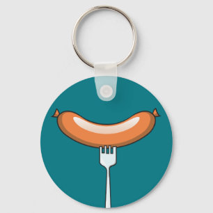 Chaveiro Salsicha em uma forquilha