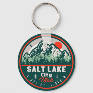 Chaveiro Salt Lake City Utah Retro Sunset Souvenirs 60s