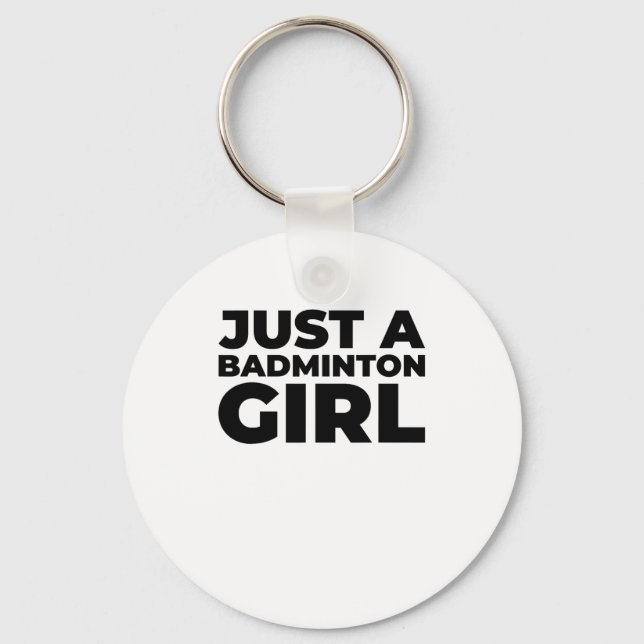 Chaveiro Salto da Equipe de Badminton Shuttle - Apenas Um B (Frente)