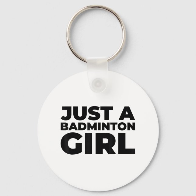 Chaveiro Salto da Equipe de Badminton Shuttle - Apenas Um B (Frente)