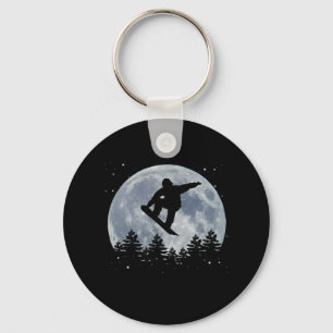 Chaveiro Salto De Neve Na Frente Da Lua