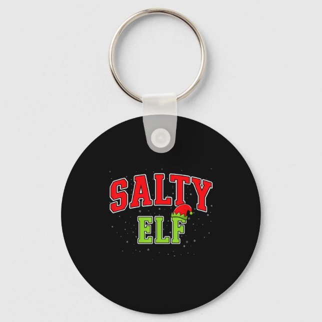 Chaveiro Salty Elf Christmas Family Matching Group Xmas  (Frente)