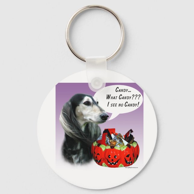 Chaveiro Saluki Halloween Candy (Frente)