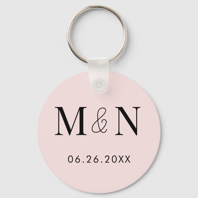 Chaveiro Salvar a data monograma (Frente)