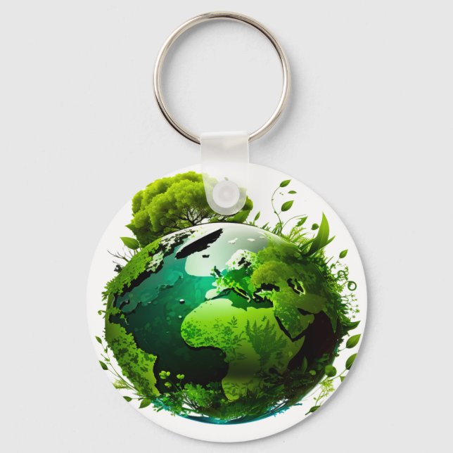 Chaveiro Salvar a Terra, Salvar a Natureza Pensada (Frente)