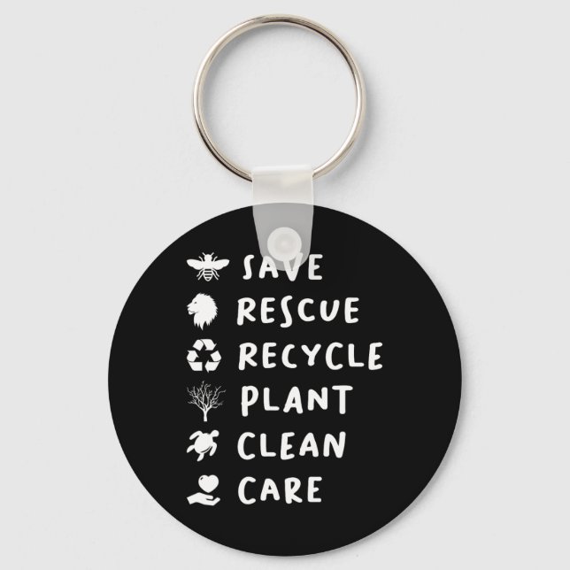 Chaveiro Salvar Abelhas Resgate Liões Reciclar Plástico Sal (Frente)