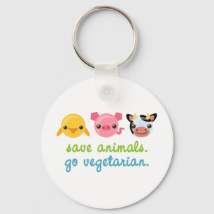 Chaveiro Salvar animais vão vegetariano