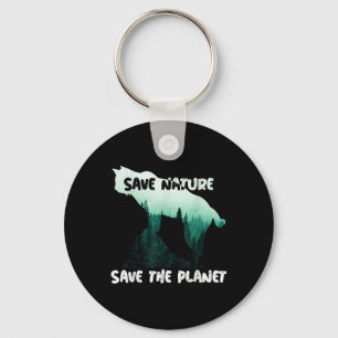 Chaveiro Salvar Natureza Salvar Proteção Ambiental do Plane