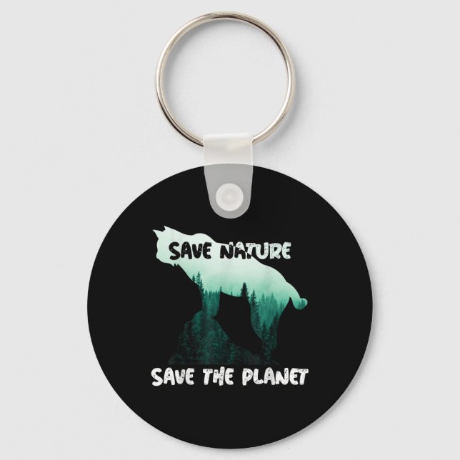 Chaveiro Salvar Natureza Salvar Proteção Ambiental do Plane (Frente)