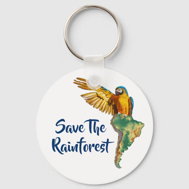 Chaveiro Salve A Floresta Tropical (Frente)