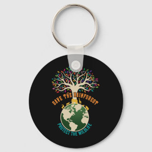 Chaveiro Salve A Floresta Tropical Protege A Vintagem Selva