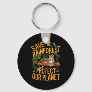 Chaveiro Salve a Floresta Tropical Proteja o Nosso Planeta 