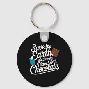 Chaveiro Salve a Terra É o único planeta com chocolate Lov