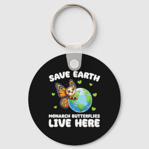 Chaveiro Salve As Borboletas Da Terra Vivem Aqui Na Terra