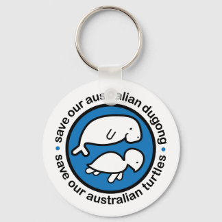 Chaveiro Salve nosso dugong e tartarugas