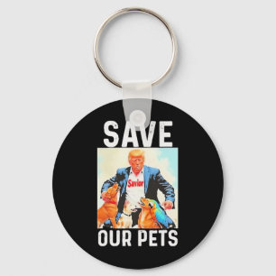 Chaveiro Salve Nossos Animais Trump Engraçado