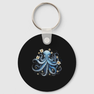 Chaveiro Salve o Oceano Azul Octopus Lado Mar ao Vivo Salva