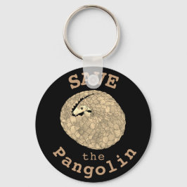 Chaveiro Salve o Pangolin amaldiçoado com a arte animal ame