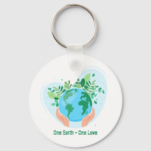 Chaveiro Salve o Planeta. One Earth One Love
