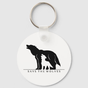 Chaveiro Salve os Lobos (branco).